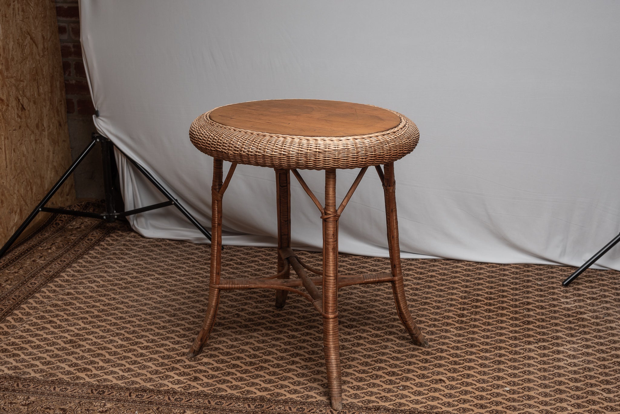 Rattan Tisch rund