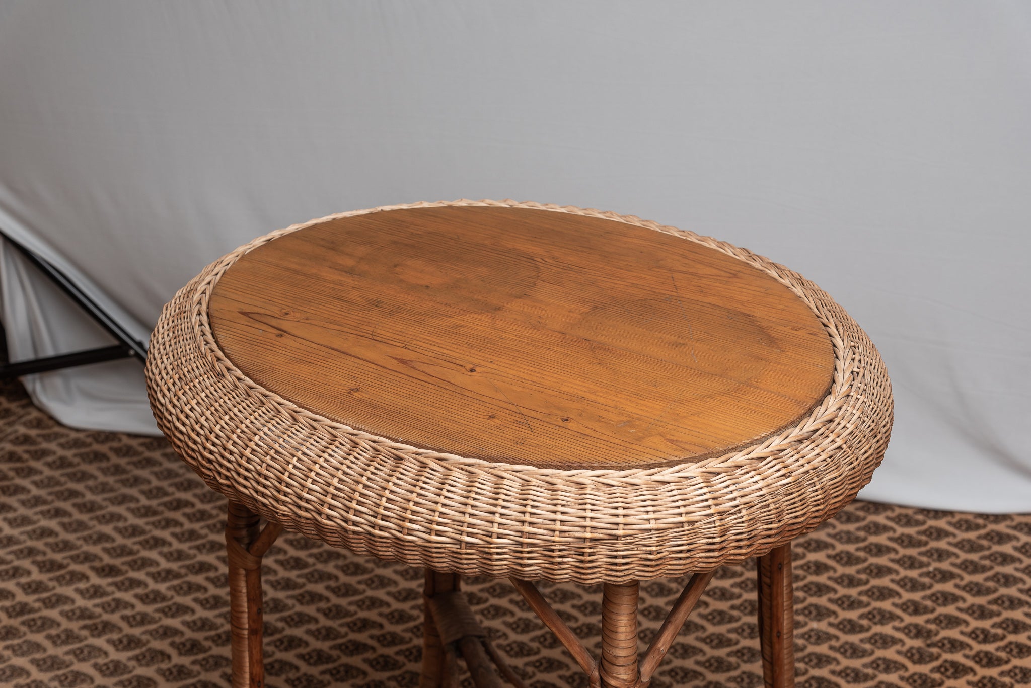 Rattan Tisch rund
