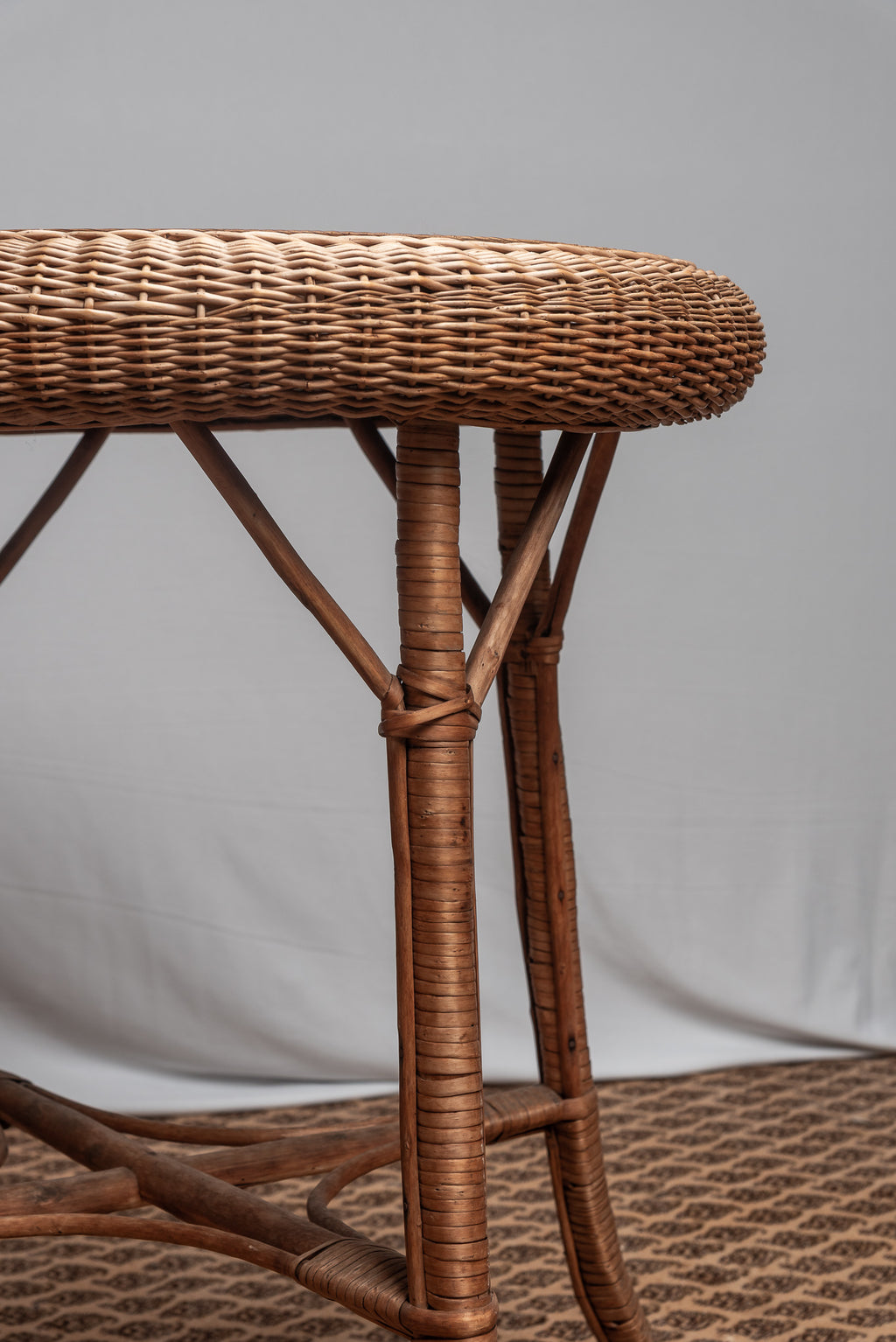 Rattan Tisch rund