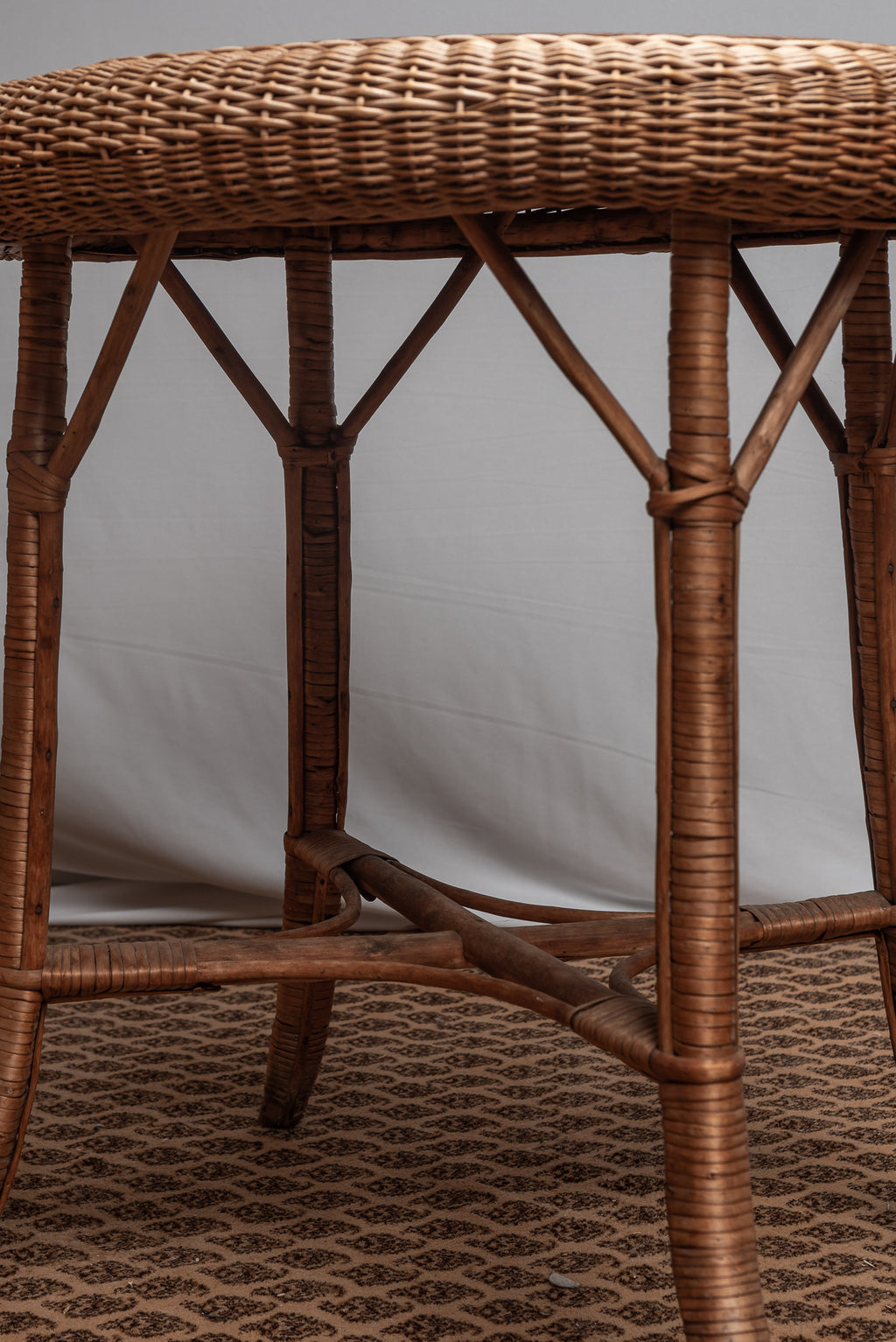 Rattan Tisch rund