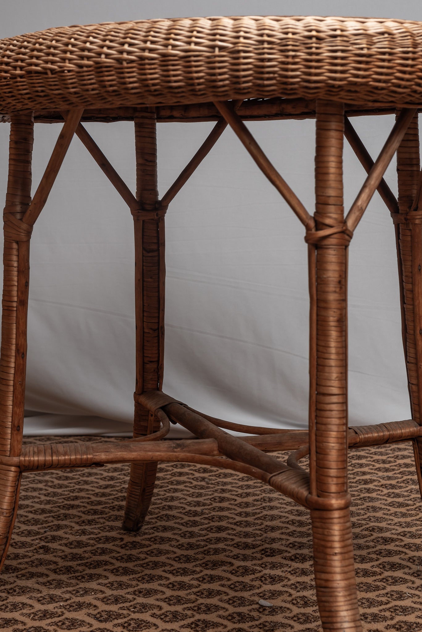 Rattan Tisch rund