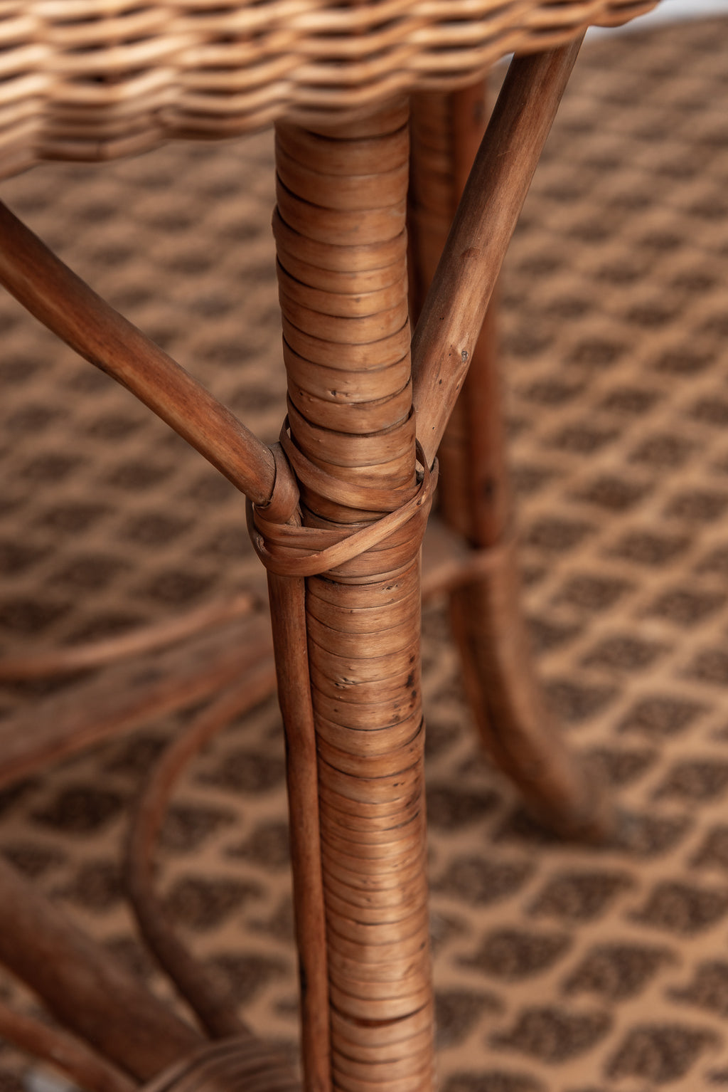 Rattan Tisch rund