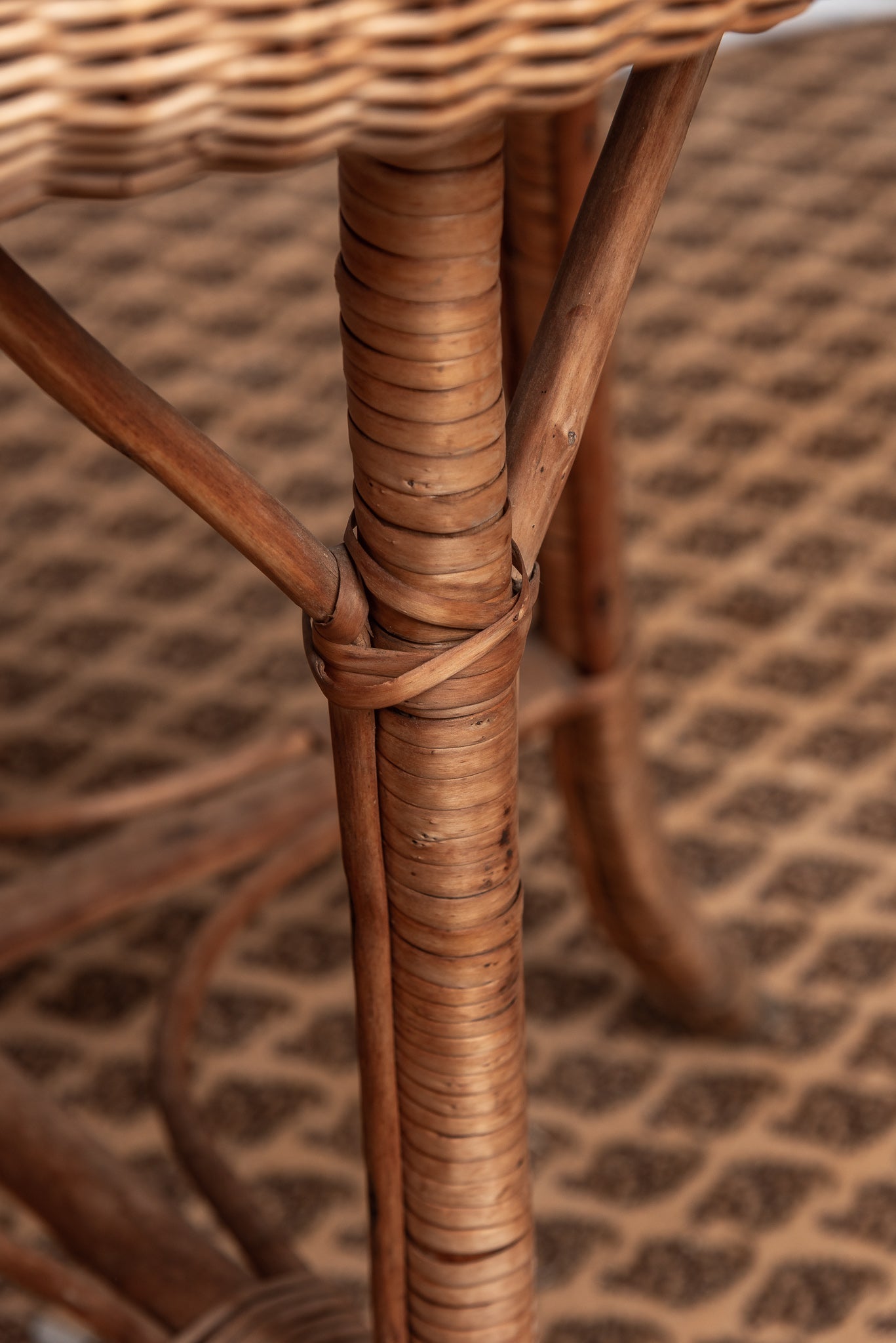 Rattan Tisch rund