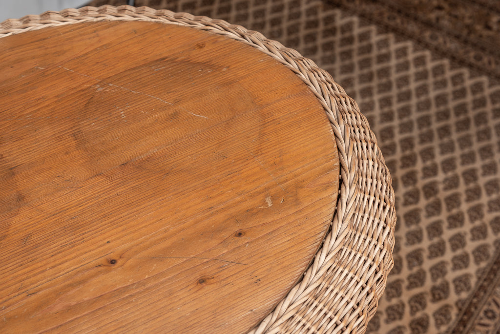 Rattan Tisch rund