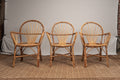 Rattan Korbgeflecht vintage Bambus Korb-Sessel set Korbstuhl