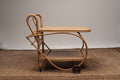 Beistelltisch Servierwagen Tisch Korbgeflecht rattan vintage boho