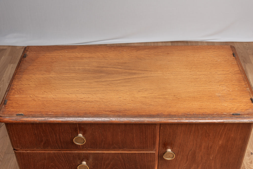 Kommode Mid-Century Beistellschrank Vintage 50er Holz Schubladen Tür