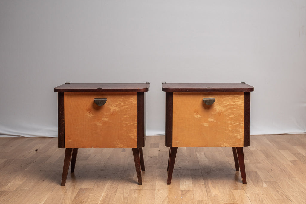 Mid Century Nachttisch Ablage Schrank Konisch Füße