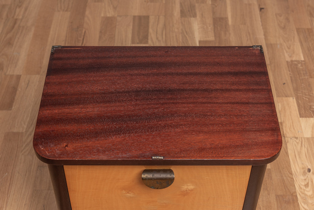 Mid Century Nachttisch Ablage Schrank Konisch Füße