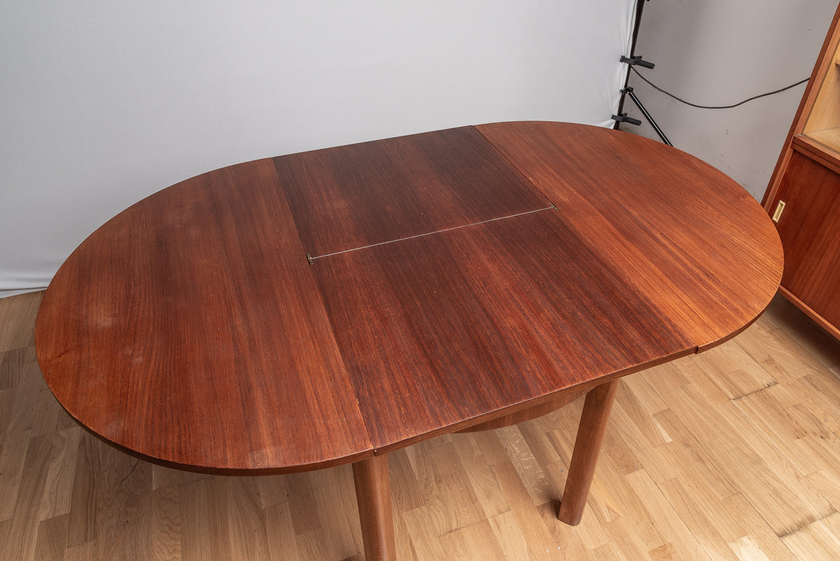 Esstisch Teak Ausziehtisch Skandinavisch Vintage Rund